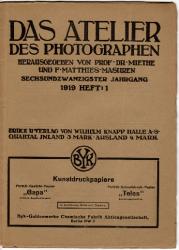 Billede af bogen Das Atelier des Photographen 1919 mit Photographische Chronik