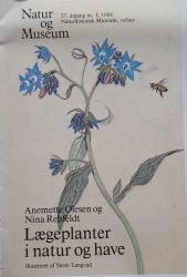 Billede af bogen Natur og Museum -Lægeplanter i natur og have – 27. årgang nr. 3, 1988