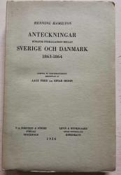 Billede af bogen Anteckningar rörande förhallandet mellan Sverige och Danmark 1863-1864.