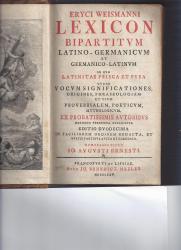 Billede af bogen Lexicon Bipartitum Latino-Germanicum ..
