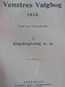 Billede af bogen Venstres Valgbog 1918-21. Samling af hæfter. Billede af bogen Venstres Valgbog 1918-21. Samling af hæfter.