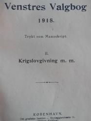 Billede af bogen Venstres Valgbog 1918-21. Samling af hæfter.