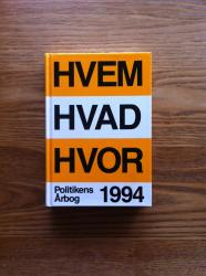 Billede af bogen Hvem Hvad Hvor 1994