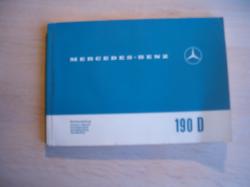 Billede af bogen Mercedes-Benz 190D Instruktionsbog