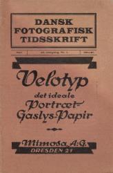 Billede af bogen Dansk fotografisk Tidsskrift 1927