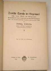 Billede af bogen Die Deutsche Sprache der Gegenwart (Ihrer Laute, Wörter und Wortgruppen)