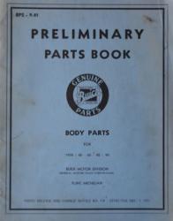Billede af bogen Buick Priliminary Parts Book, 1937