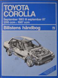 Billede af bogen Haynes: Toyota Corolla September 1983 til september 1987. 1295 ccm og 1587 ccm. Dansk udgave