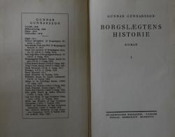 Billede af bogen Borgslægtens Historie –  1- 3  i et bind ( Ormarr Ørlygsson, Den Danske Frue paa Hof og  Gæst den Enøjede)