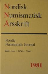 Billede af bogen Nordisk Numismatisk Årsskrift 1981 (Nordic Numismatic Journal)