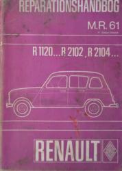 Billede af bogen Renault Reparationshåndbog M.R. 61; R1120, R1121, R1122, R1123, R1124, R2102, R2104, R2105, R2106
