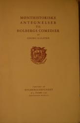 Billede af bogen Mønthistoriske antegnelser til Holbergs Comedier.