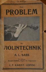 Billede af bogen Zum problem der VIOLINTECHNIK 