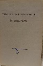Billede af bogen Thorwald Bindesbøll in memoriam