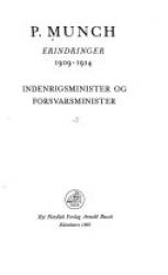 Billede af bogen Erindringer 1909 - 1914. Indenrigsminister og forsvarsminister.  Bind II