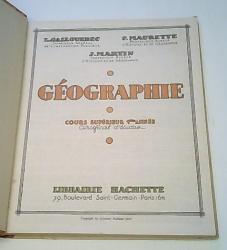 Billede af bogen Géographie - Cours Supérieur - 1ere annee - Certificat d'étudesv