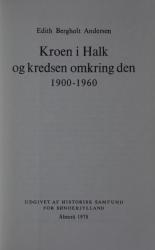 Billede af bogen Kroen i Halk og kredsen omkring den 1900-1960
