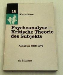Billede af bogen Psychoanalyse - Kritischen Theorie des Subjekts