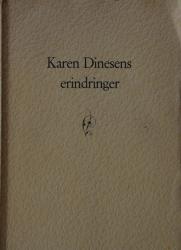 Billede af bogen Karen Dinesens erindringer