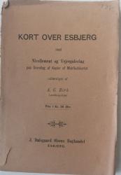 Billede af bogen Kort over Esbjerg med Nivellement og Vejregulering på Grundlag af Kopierb af  Matrikelkort