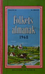 Billede af bogen Folkets Almanak for det år efter Kristi fødsel 1968, som er skudår beregnet til Københavns Observatoriums horisont