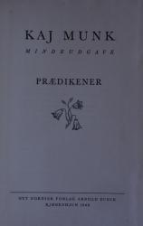 Billede af bogen Kaj Munk mindeudgave - Prædikener