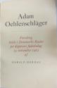Billede af bogen  Adam OEHLENSCHLÄGER. Foredrag holdt i Danmarks Radio på digterens fødselsdag 14 november 1962.