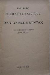 Billede af bogen Kortfattet Haandbog i Den Græske Syntax