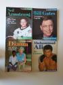 Billede af bogen 4 books in the series: Famous Lives. (Bill Gates, Diana, Muhammad Ali and Neil Armstrong)