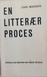 Billede af bogen En litterær proces, forfatteren Jens Bjørneboe mod redaktør Ole Storm.