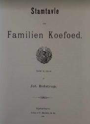 Billede af bogen Stamtavle over Familien Koefoed