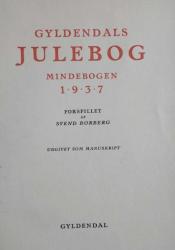 Billede af bogen Gyldendals JULEBOG mindebogen 1937 - Forspillet