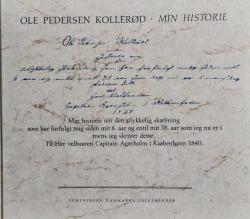 Billede af bogen Ole Pedersen Kollerød MIN HISTORIE 