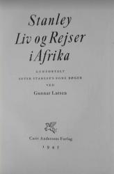 Billede af bogen Stanley Liv og Rejser i Afrika - Genfortalt efter Stanley’s egne bøger