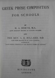 Billede af bogen Greek Prose Composition for Schools