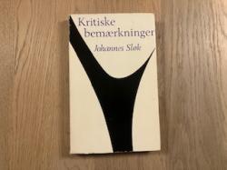 Billede af bogen Kritiske bemærkninger