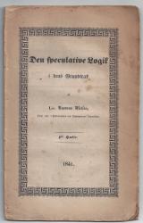 Billede af bogen Den speculative Logik i dens Grundtræk