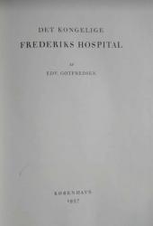 Billede af bogen Det kongelige Frederiks Hospital