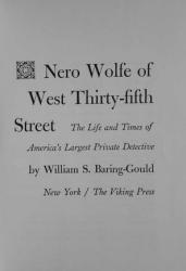 Billede af bogen Nero Wolfe of West Thirty-fifth Street – The Life and Times of America’s Largest Private Detective