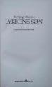 Billede af bogen Lykkens søn Billede af bogen Lykkens søn