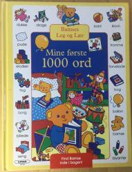 Billede af bogen Mine første 1000 ord - Bamses Leg og Lær - Findebog - Find Bamse inde i bogen