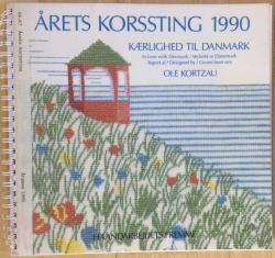 Billede af bogen Haandarbejdets Fremme - Årets korssting 1990 - Ole Kortzau - Kærlighed til Danmark - Kalender