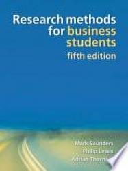 Billede af bogen Research Methods for Business Students