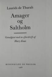 Billede af bogen Amager og Saltholm