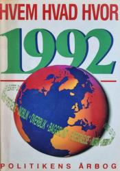 Billede af bogen HVEM HVAD HVOR 1992 -Politikens Årbog