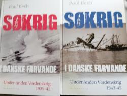 Billede af bogen  Søkrig i danske farvande. Under 2. verdenskrig 1-2. 