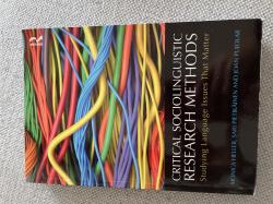 Billede af bogen Critical Sociolingustic research methods