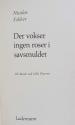 Billede af bogen Der vokser ingen roser i savsmuldet 