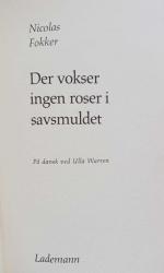 Billede af bogen Der vokser ingen roser i savsmuldet 