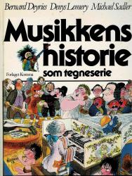 Billede af bogen Musikkens historie som tegneserie